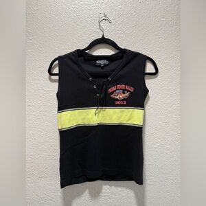 Sports Gallery “Texas State Rally” 2012 Sleeveless Tank V-Neck Lace Up Size S